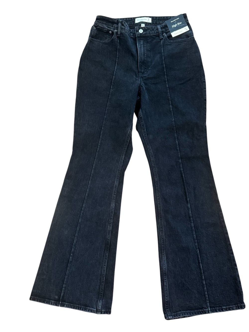 Abercrombie & Fitch The Vintage Flare Jeans 29/8R Black Curve Love High Rise